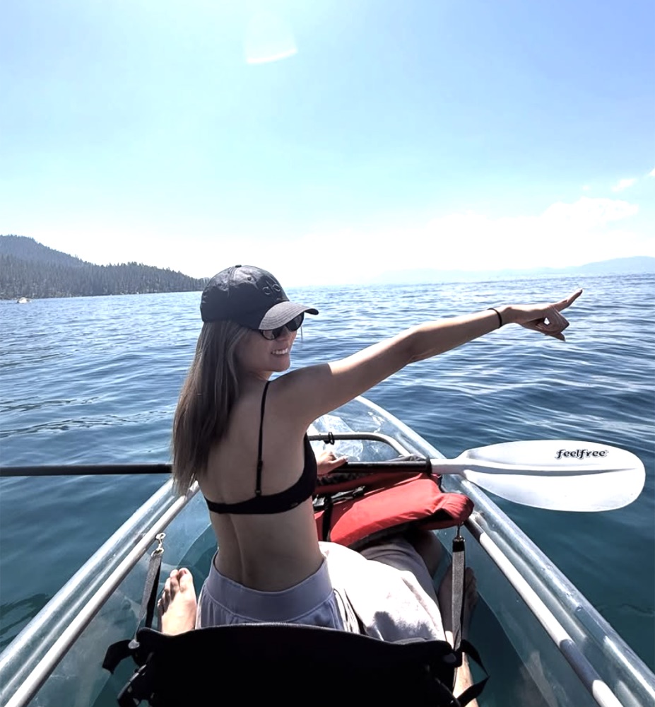 Kayaking on Lake Tahoe